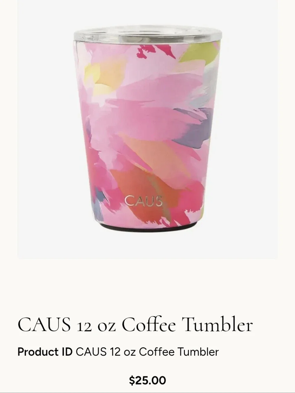 CAUS Insulated Tumbler - Pastel Floral
